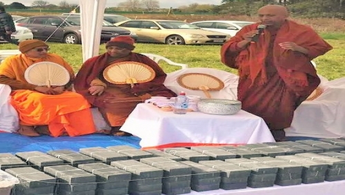 Ceremony of foundation stone laying for new Sanghavasa Ceremony of foundation stone laying for new Sanghavasa